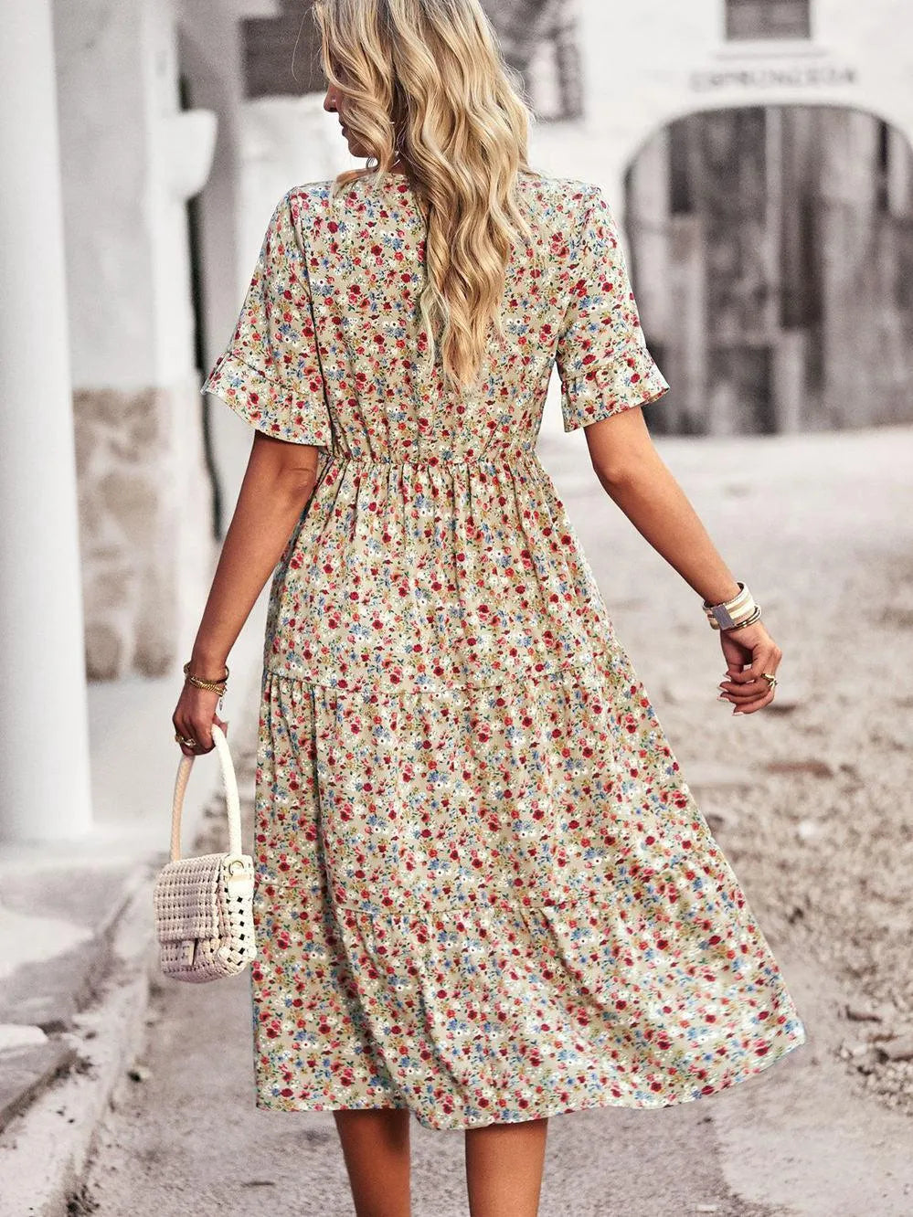 Vestido de Verano para Damas con Mangas Cortas