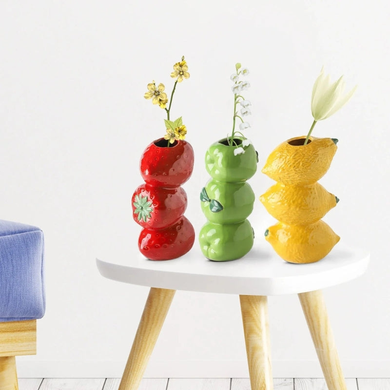 LilyStone – Jarrón Cerámico para Arreglos Florales de Interior