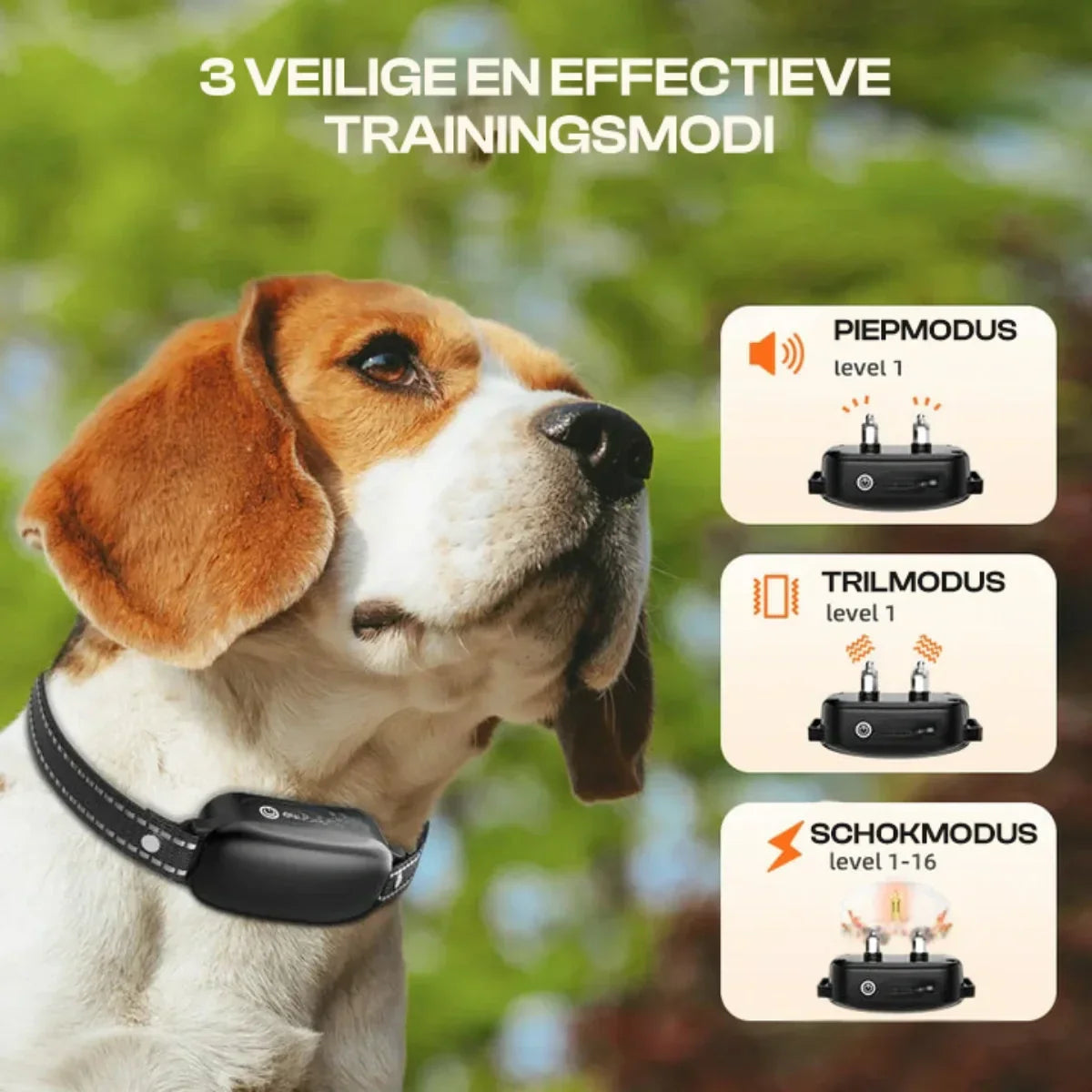 Collar eléctrico para perros con control remoto – Collar de entrenamiento con tono de señal y vibración