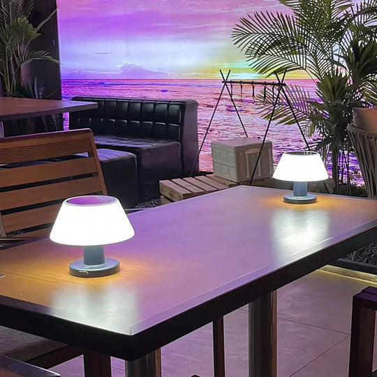 SolarLume - Lámpara de mesa solar elegante para iluminación interior y exterior