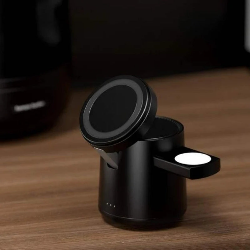 ChargeGlow – Cargador Inalámbrico Magsafe 3 en 1 con Lámpara Nocturna