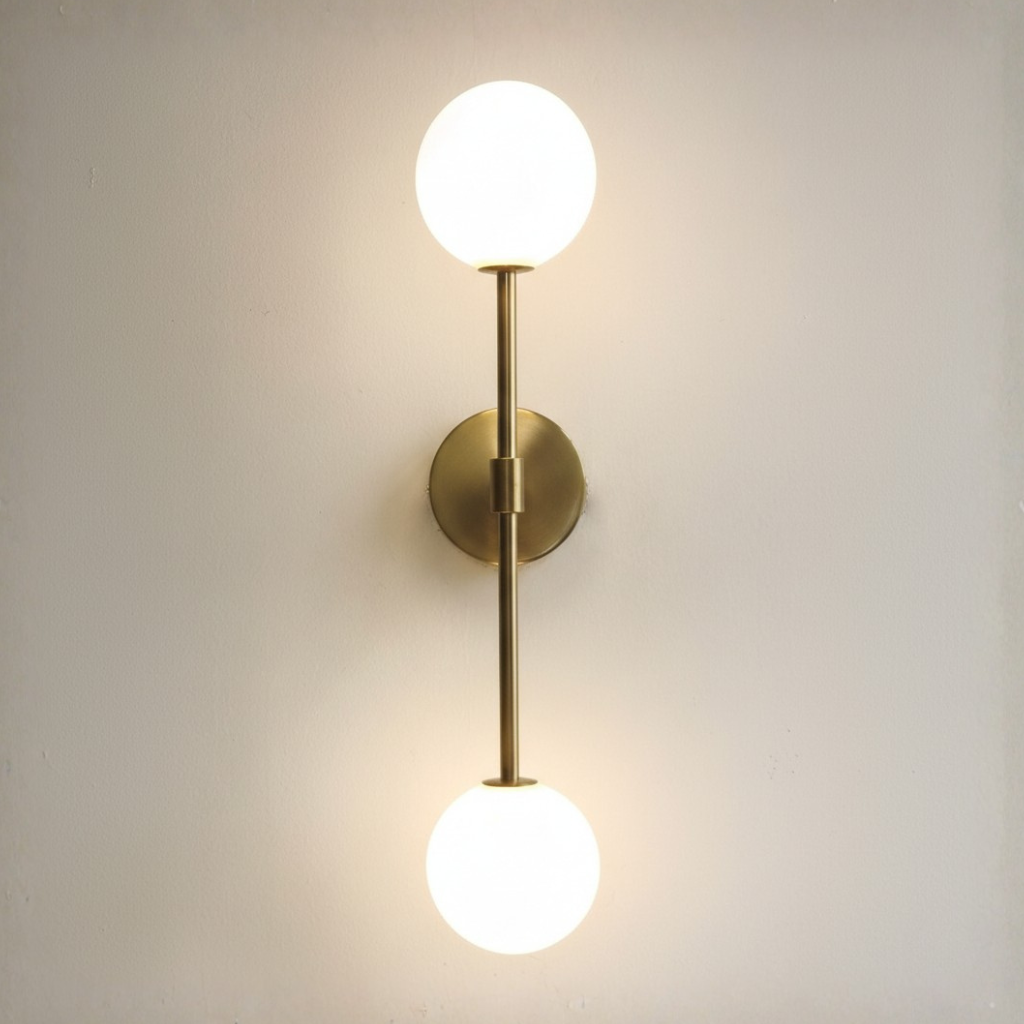 Aplique de Pared de Vidrio Esmerilado Minimalista - Iluminación Suave Moderna en Negro o Dorado