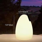 Simplicidad Moderna Lámpara de Mesa LED de Mano Redonda Cuadrada de Plástico para Patio Exterior