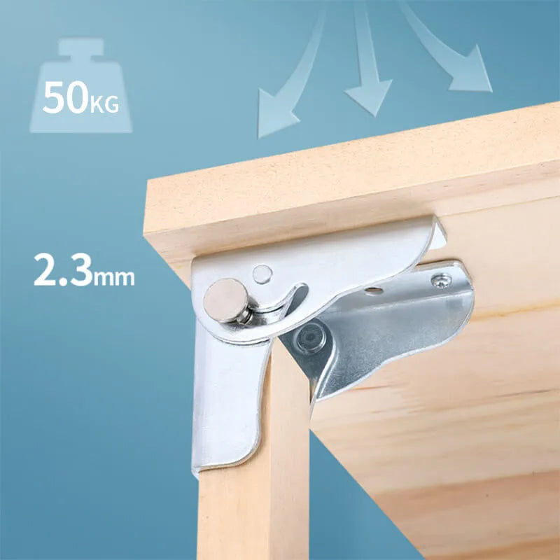 Bisagra plegable autoadhesiva de 90°