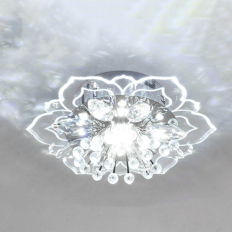 GlowPetal | Luz de Techo de Cristal LED | Forma de Flor, Cambio de Color RGB y Eficiencia Energética