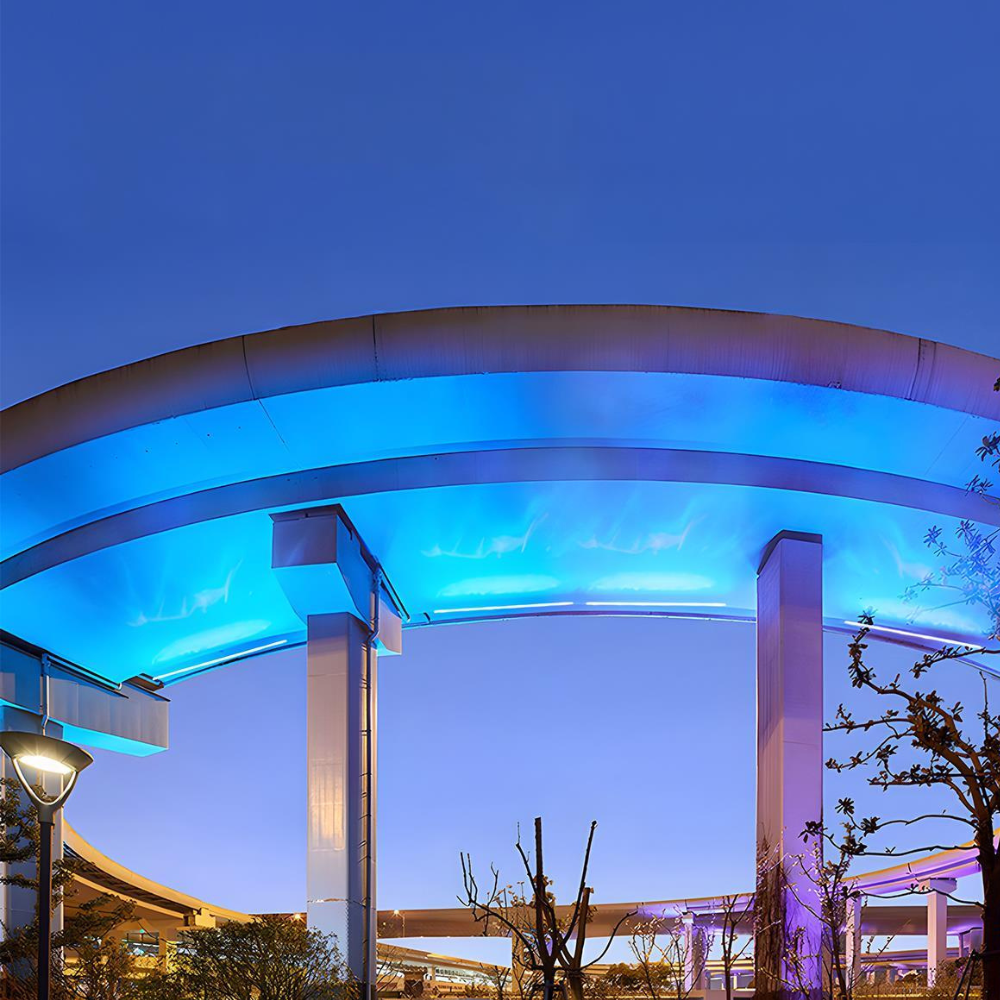 HaloWave | Fijación de Iluminación Exterior RGB Dinámico Vibrante