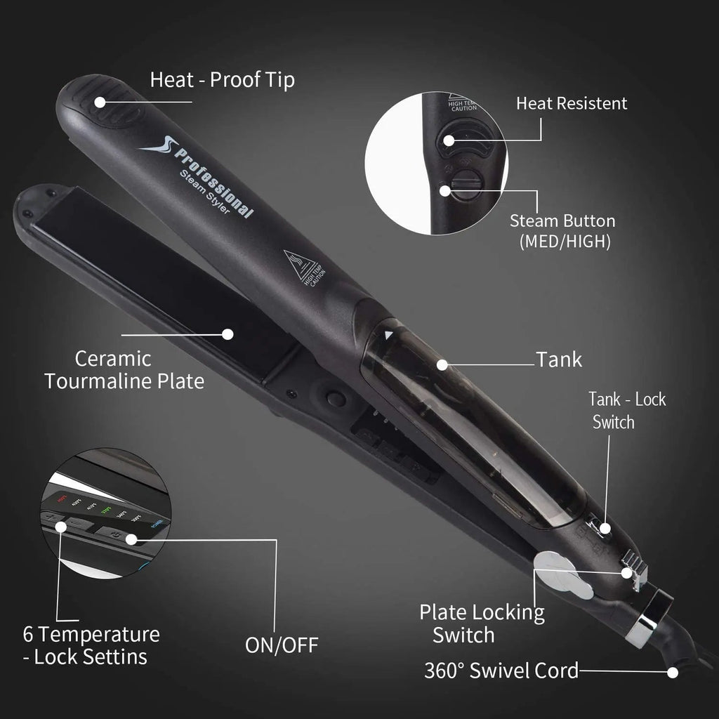 Plancha de Vapor Cerámica - Siempre cabello liso y perfecto