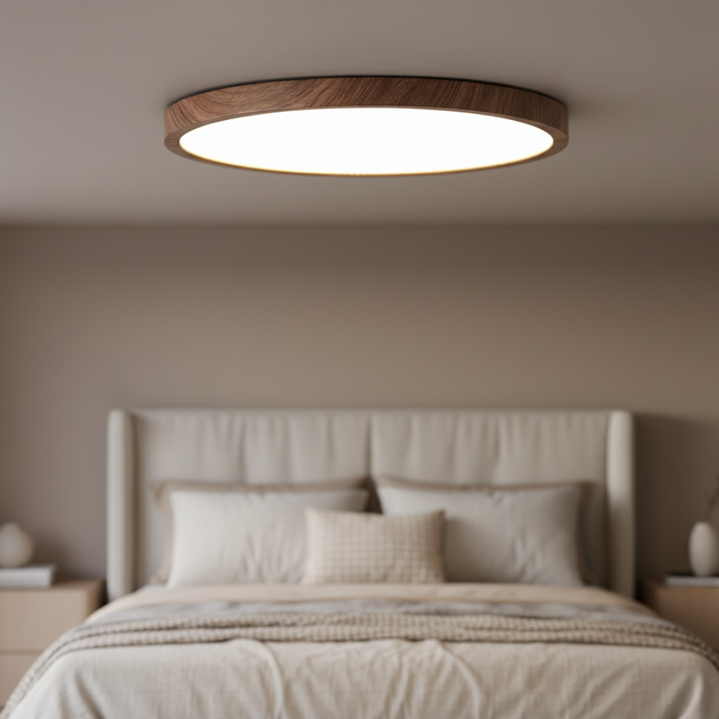 Luz de Techo Montada Ethos - Diseño Japandi Ultra Delgado, Brillo LED Suave