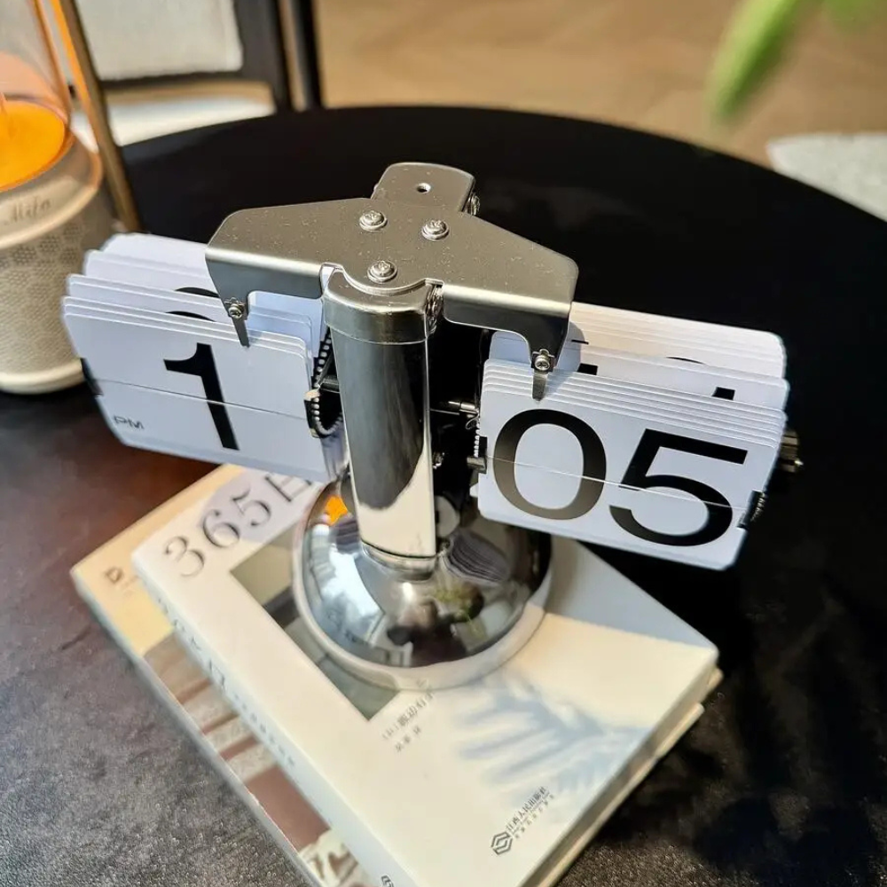 Reloj de Pared Retro Moderno - Elegante Reloj de Acero Inoxidable para Decoración del Hogar
