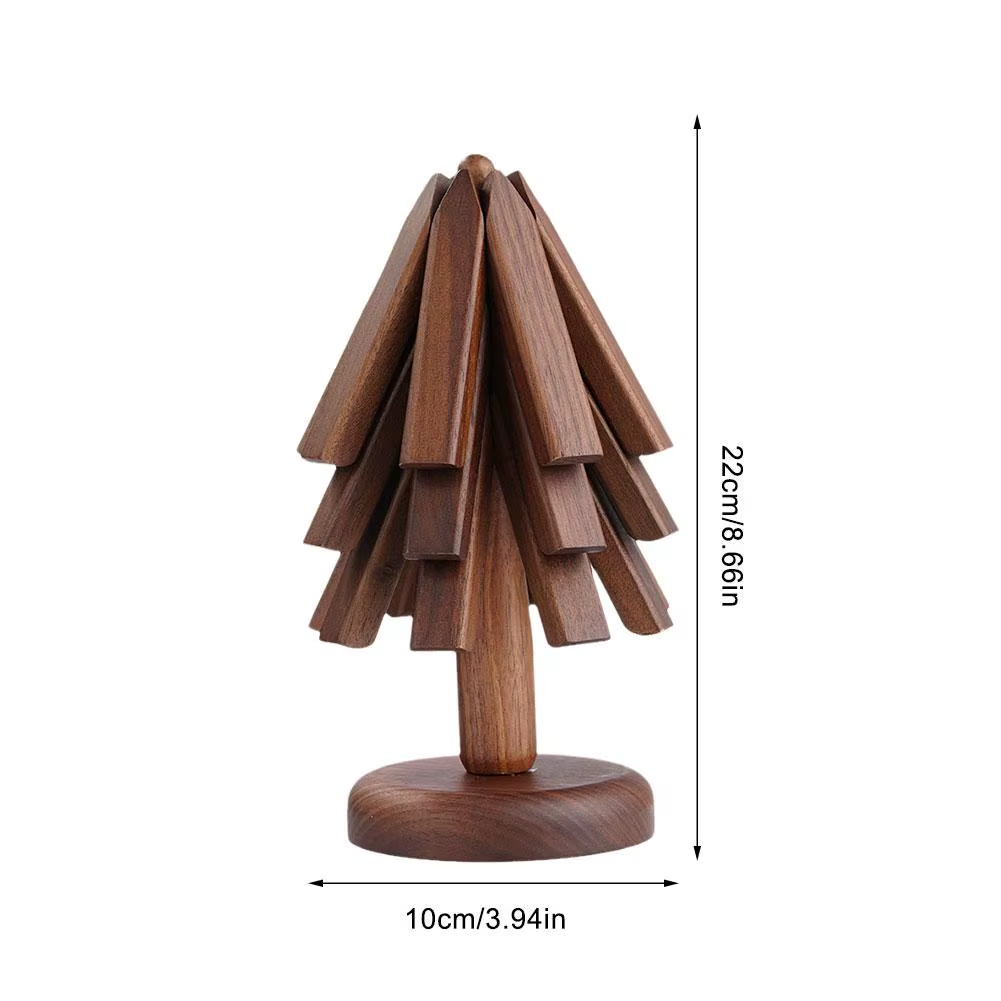 Posavasos de madera en forma de árbol