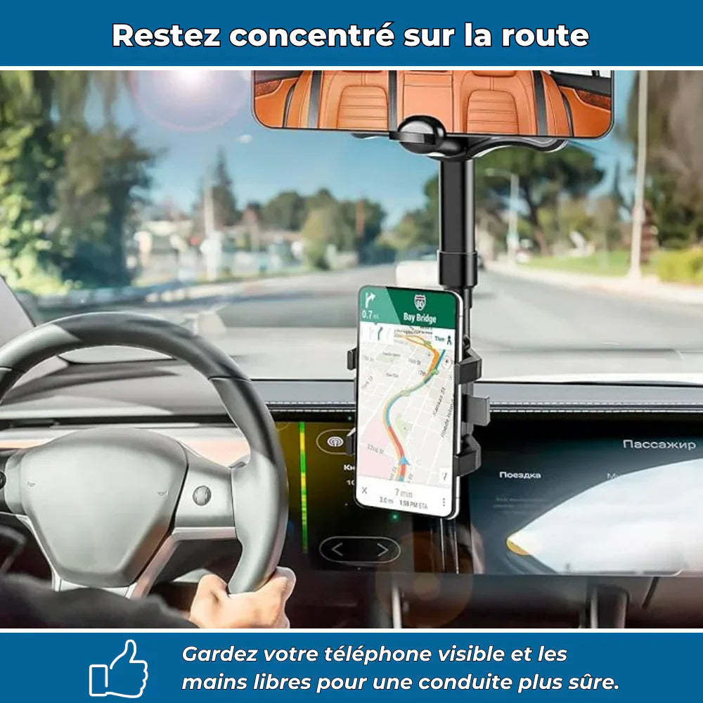 Soporte de teléfono rotativo 360° para coche