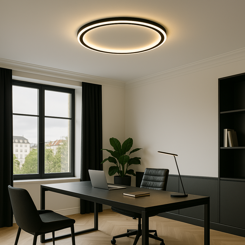 Lámpara de techo LED escandinava – Moderna, regulable y elegante para salón, comedor y pasillo