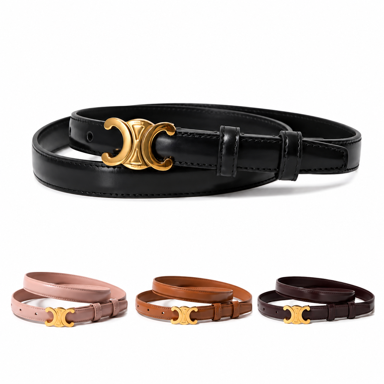 Cinturón Cuve | Diseño Luxe con Acento Dorado | Ajustable