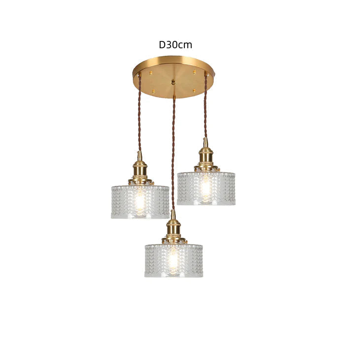 Lisslune | Lámpara Colgante de Cristal Vintage - Celeste