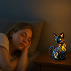 Lámpara de Gato Brillante Hecha a Mano Lumikat – Iluminación Ambiental y Regalo