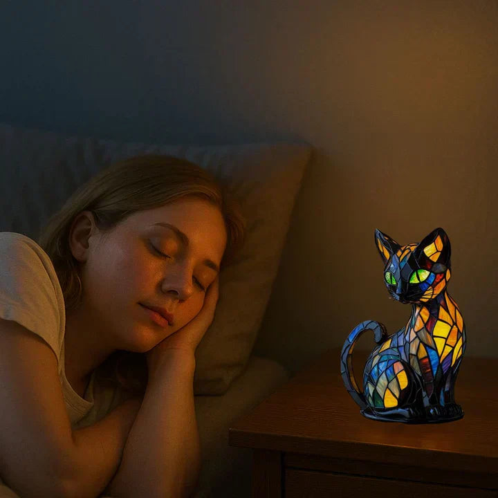 Lisslune | Lámpara de Gato Brillante Hecha a Mano Lumikat – Iluminación Ambiental y Regalo