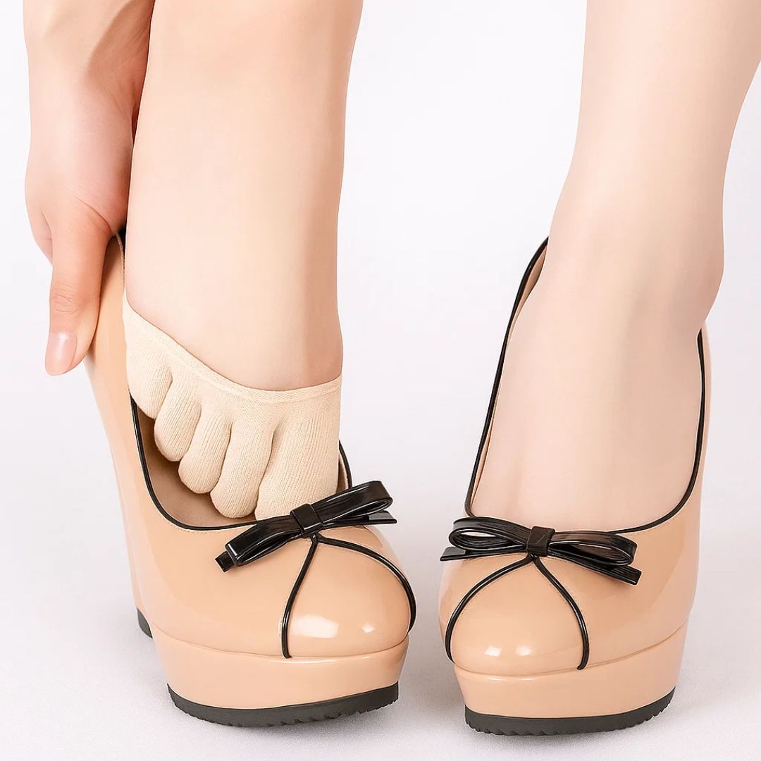 Calcetines de Dedo – Con Almohadilla en la Parte Delantera – Estilo Discreto y Transpirable Sin Mostrar – Prevención de Ampollas – Confort para el Trabajo y el Ocio Kalsten