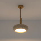 Luz Colgante Halo de Piedra - Iluminación de Cocina Ajustable con Diseño Etéreo