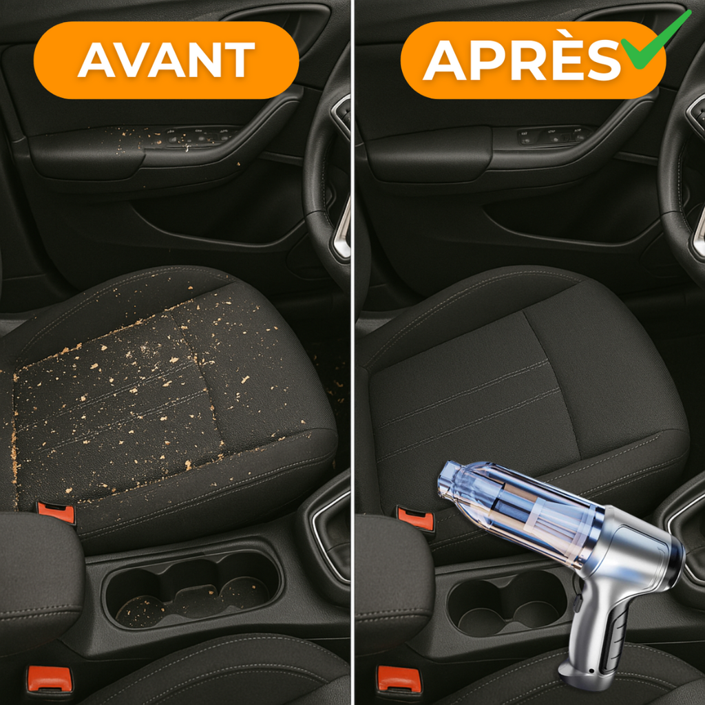 Aspiradora inalámbrica compacta y recargable para coche