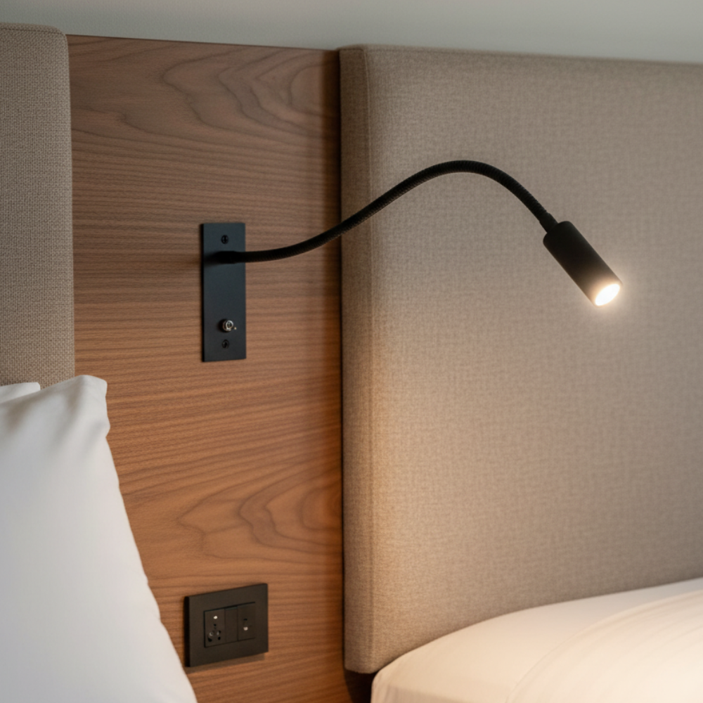 Aplique de Pared Minimalista - Focos de Lectura Ajustables en Metal Dorado/Plateado