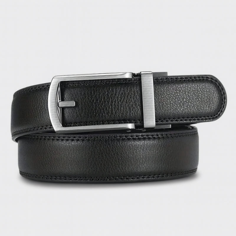 StrongHold - Cinturón de Talla con Hebilla Automática y Diseño de Doble Capa