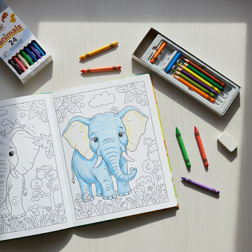 Libro para colorear infantil - Tema animales