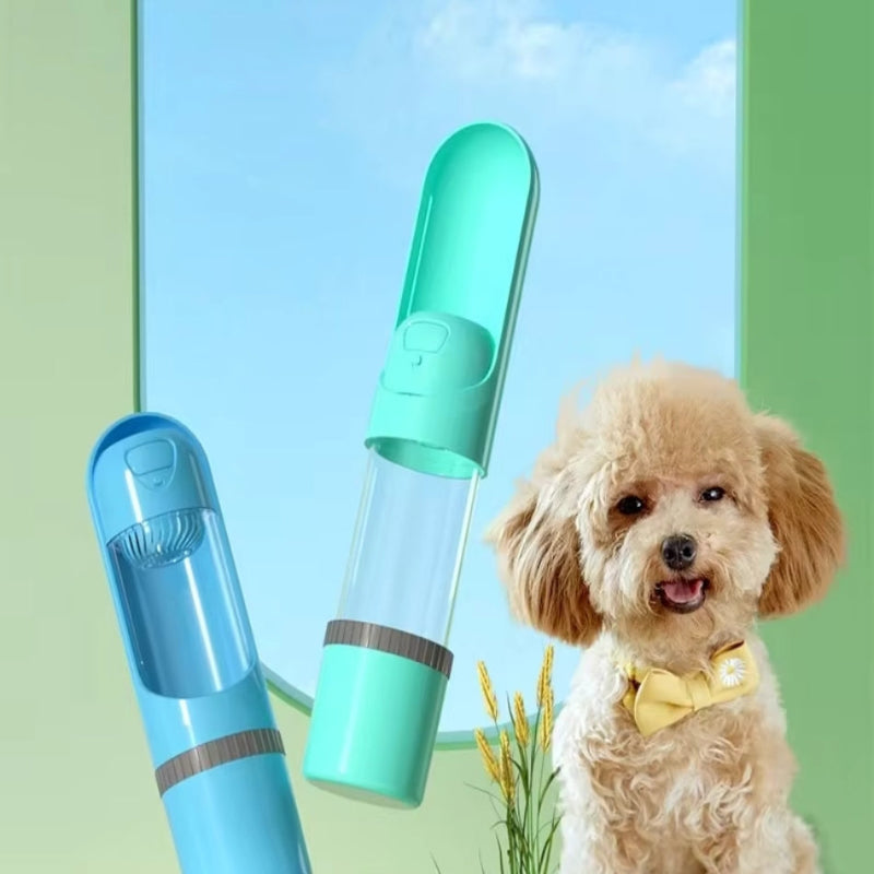 PetSip – Botella de viaje 2 en 1 para perros y gatos con cuenco