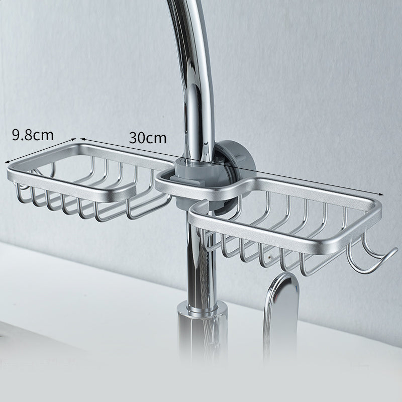 Kalsten | Soporte para Champú y Jabón – Aluminio Inoxidable – Plata o Negro – Sin Taladrar