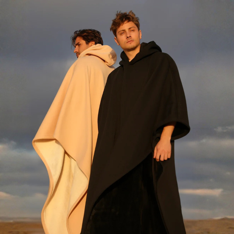 Sudadera con Capucha de Manta de Franela Oversized