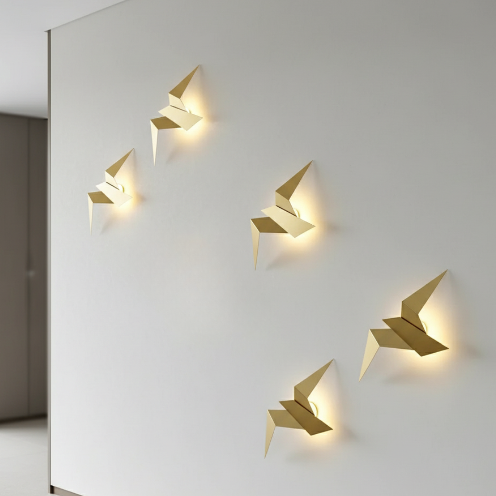 Akaru Origami Luz de Pared - Apliques LED Escultóricos con Diseño Japonés