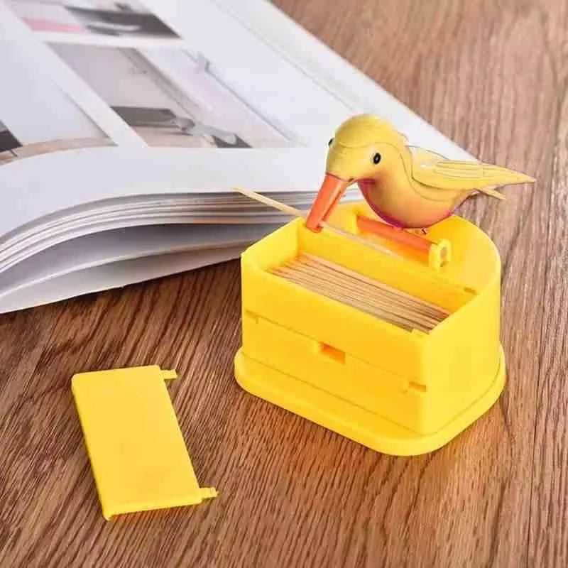 PeckPort - Soporte para Palillos de Dientes con Diseño Portátil e Inspirado en Aves