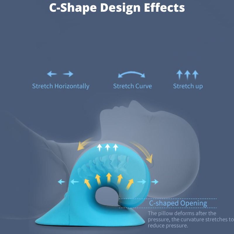 Dispositivo de tracción cervical para el cuello, almohada quiropráctica para el alivio del dolor