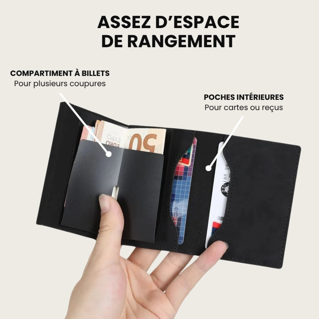 Billetera compacta segura anti-RFID