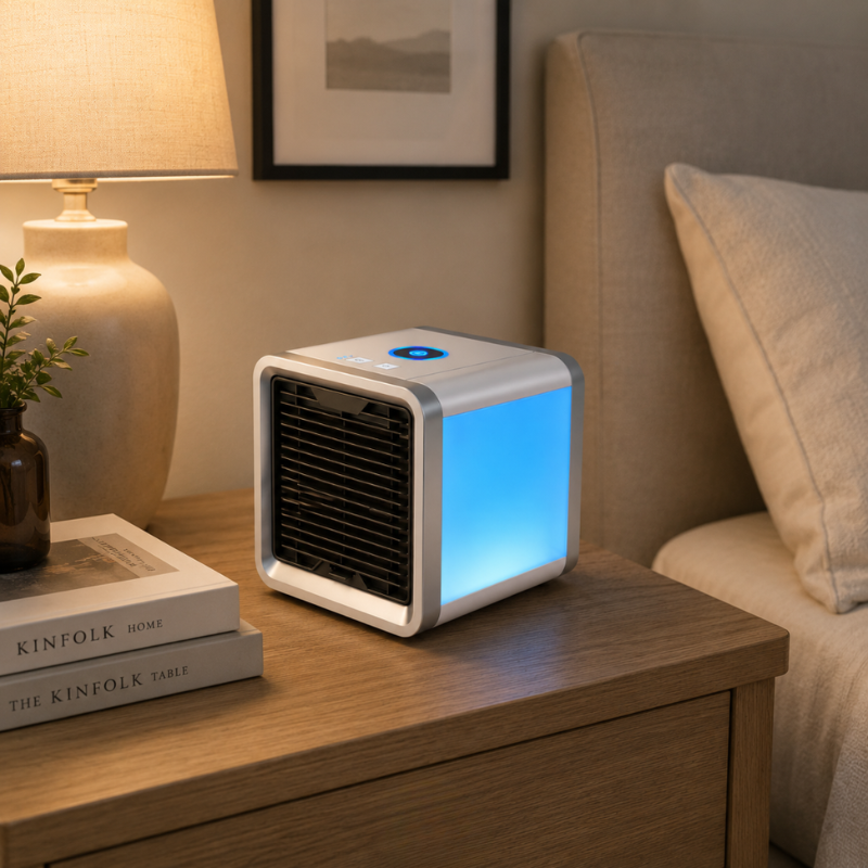 Enfriador de Aire con Humidificador y Luz LED