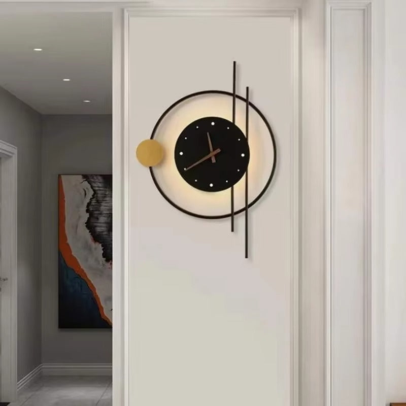 TimeLume – Lámpara de Pared LED con Reloj Integrado para Uso Interior