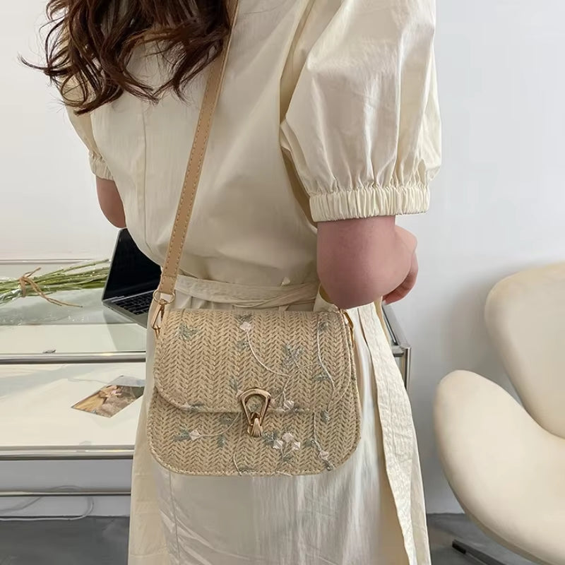 Ophelia – Bolso de hombro de gran capacidad con estampado de flores