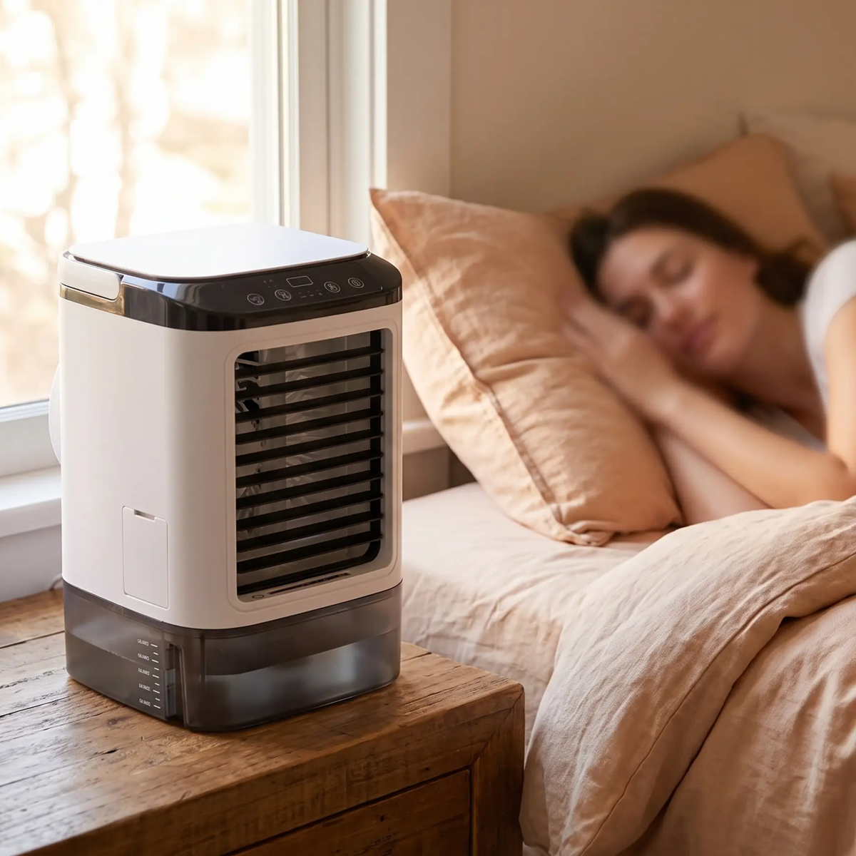 Aire acondicionado portátil de 3 velocidades con enfriamiento ultrasónico