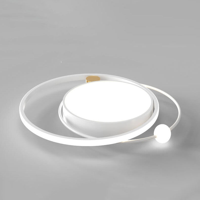 Moderna Lámpara de Techo LED con Diseño Circular para Sala de Estar y Dormitorio