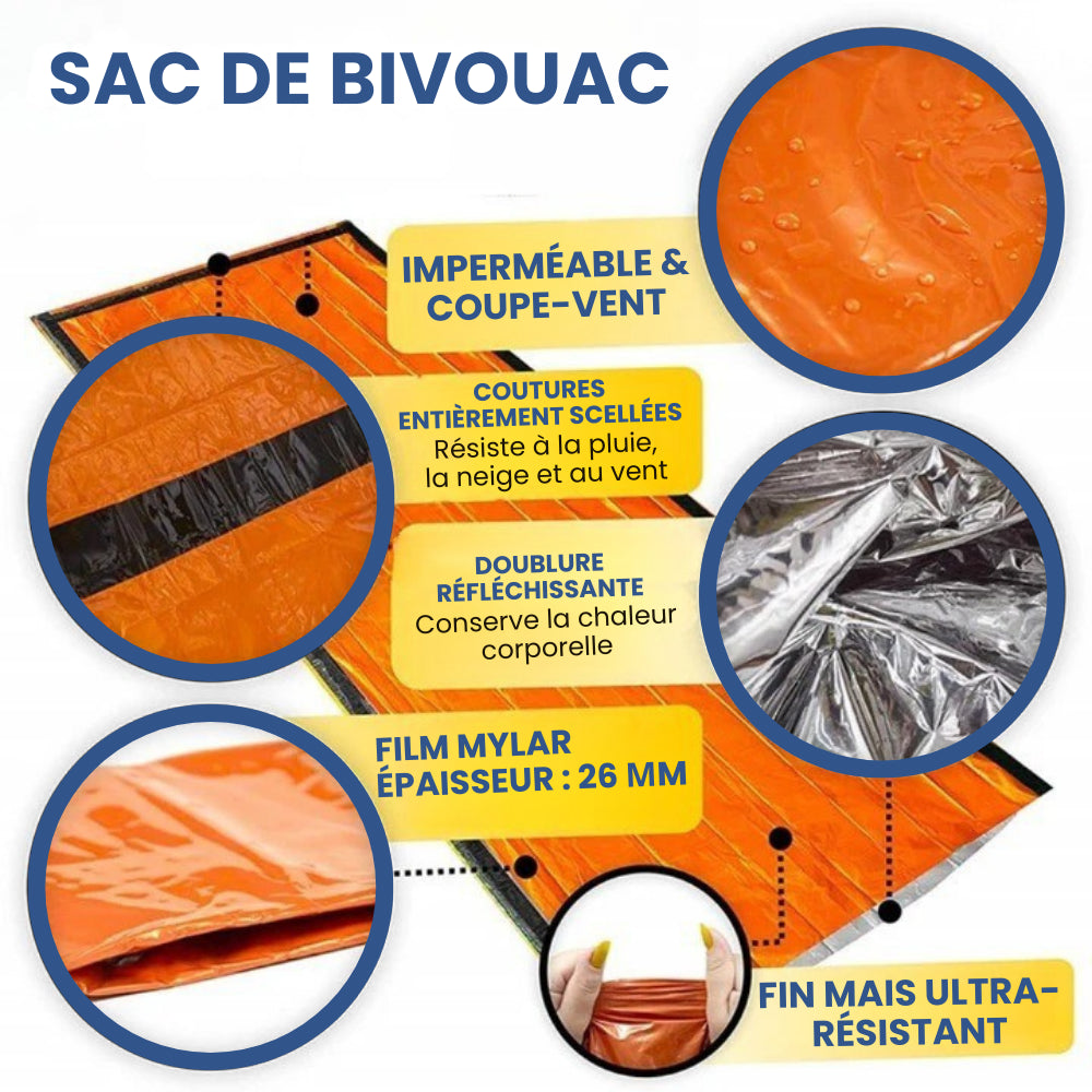 Bolsa de supervivencia compacta e impermeable