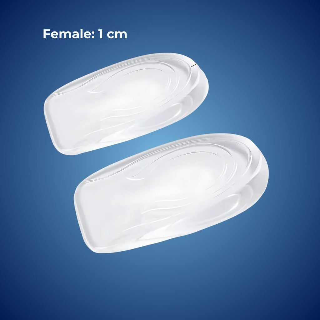 Insertos Elevadores de Talón de Gel de Silicona LiftComfort | Aumento de Altura - Alivio del Dolor para la Fascitis Plantar - Amortiguación de Impactos - Mejor Postura Kalsten