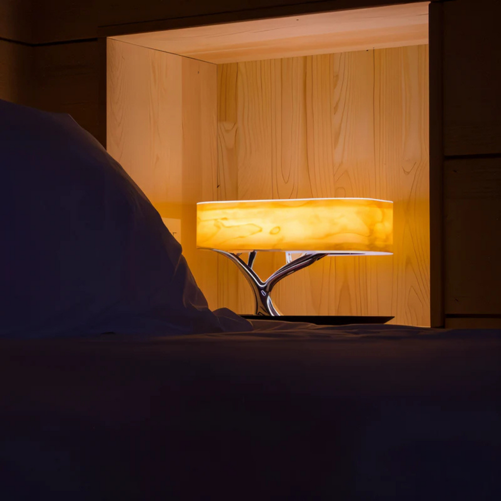Lámpara de mesa LED Bluetooth | Lámpara inalámbrica con estación de carga