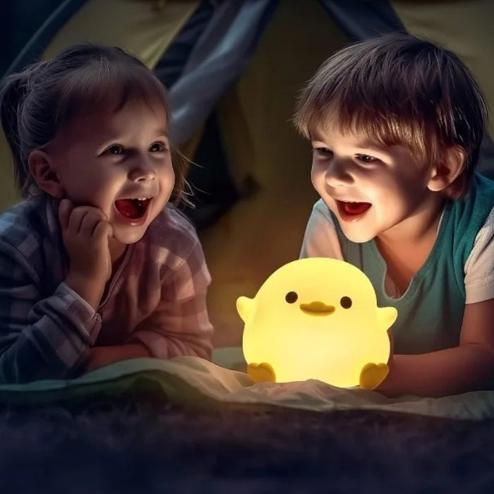 GlowDuck – Lámpara Nocturna con Sensor Táctil y Colores RGB