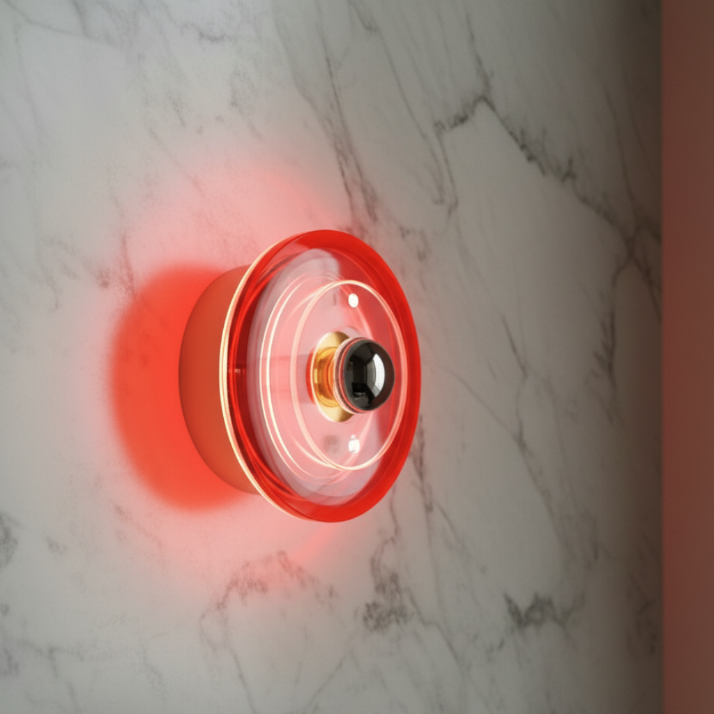 Vestalux - Aplique de Pared Bauhaus Antiguo con Acentos LED Coloridos para una Decoración Única