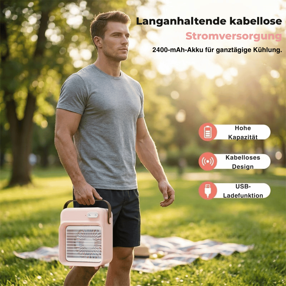 AeroMist — Ventilador de Nano-Niebla Portátil | 50% DESCUENTO