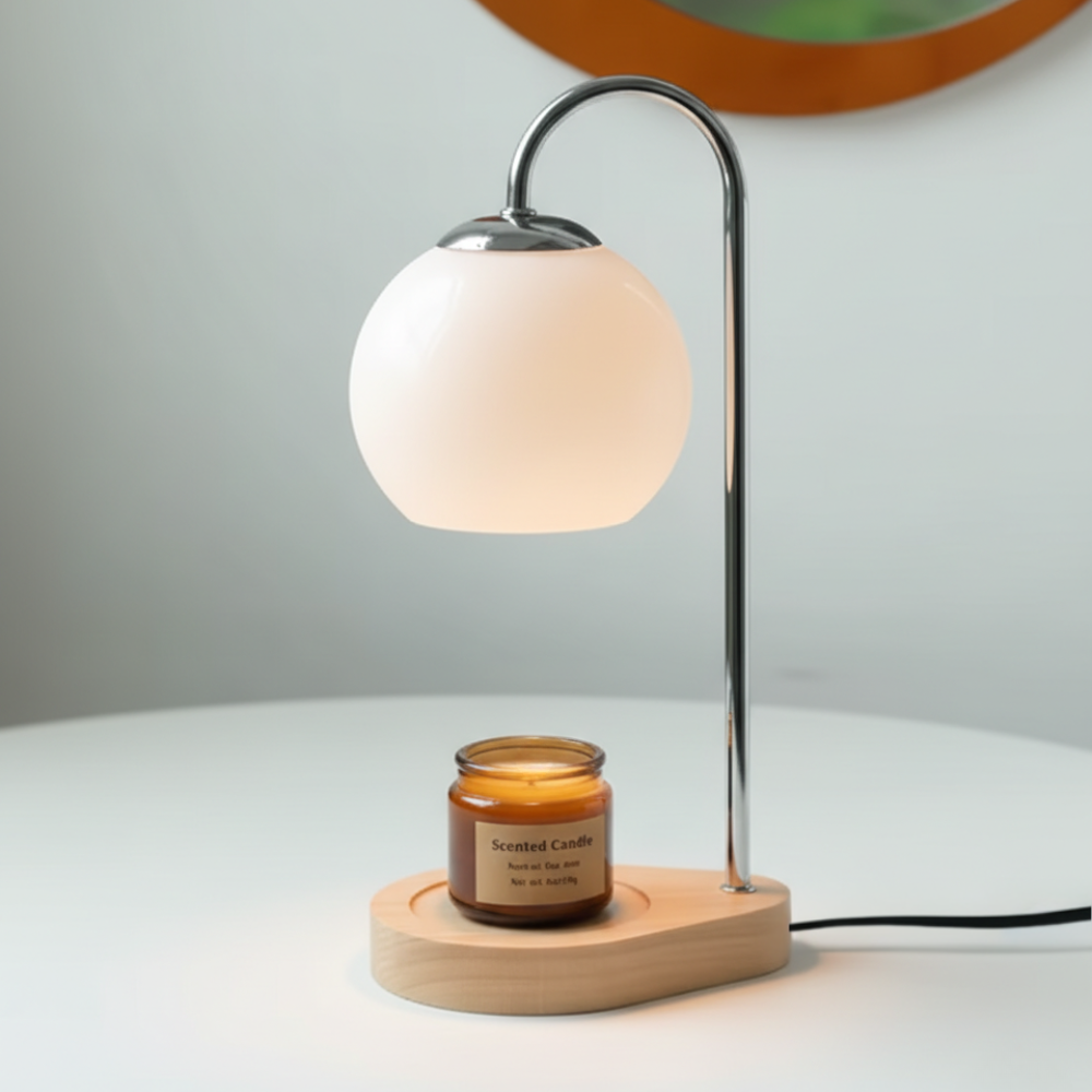 Lámpara Calentadora de Velas Nórdica - Elegante Calentador de Cera para un Ambiente Acogedor y Fragancia