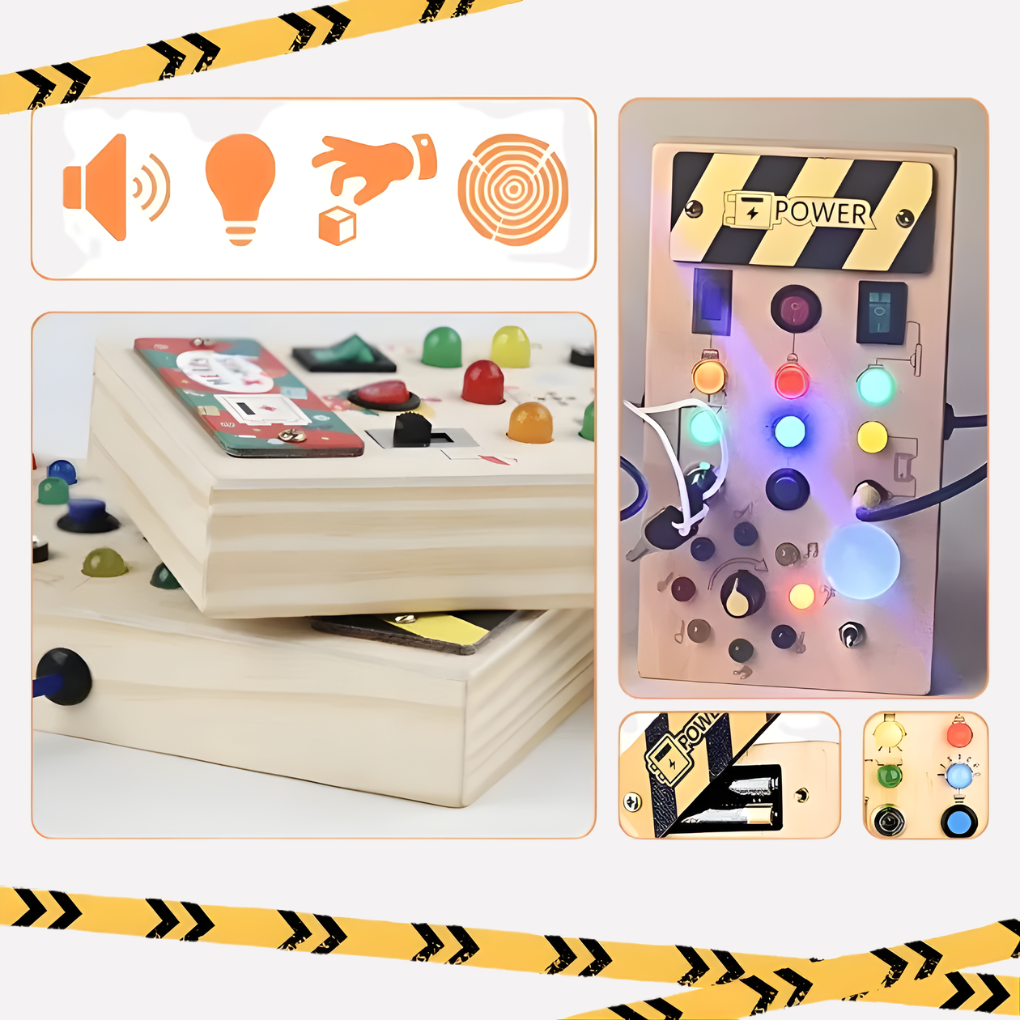 Tablero Montessori Ocupado con luces LED