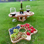 Mesa bandeja plegable para servir bocadillos al aire libre