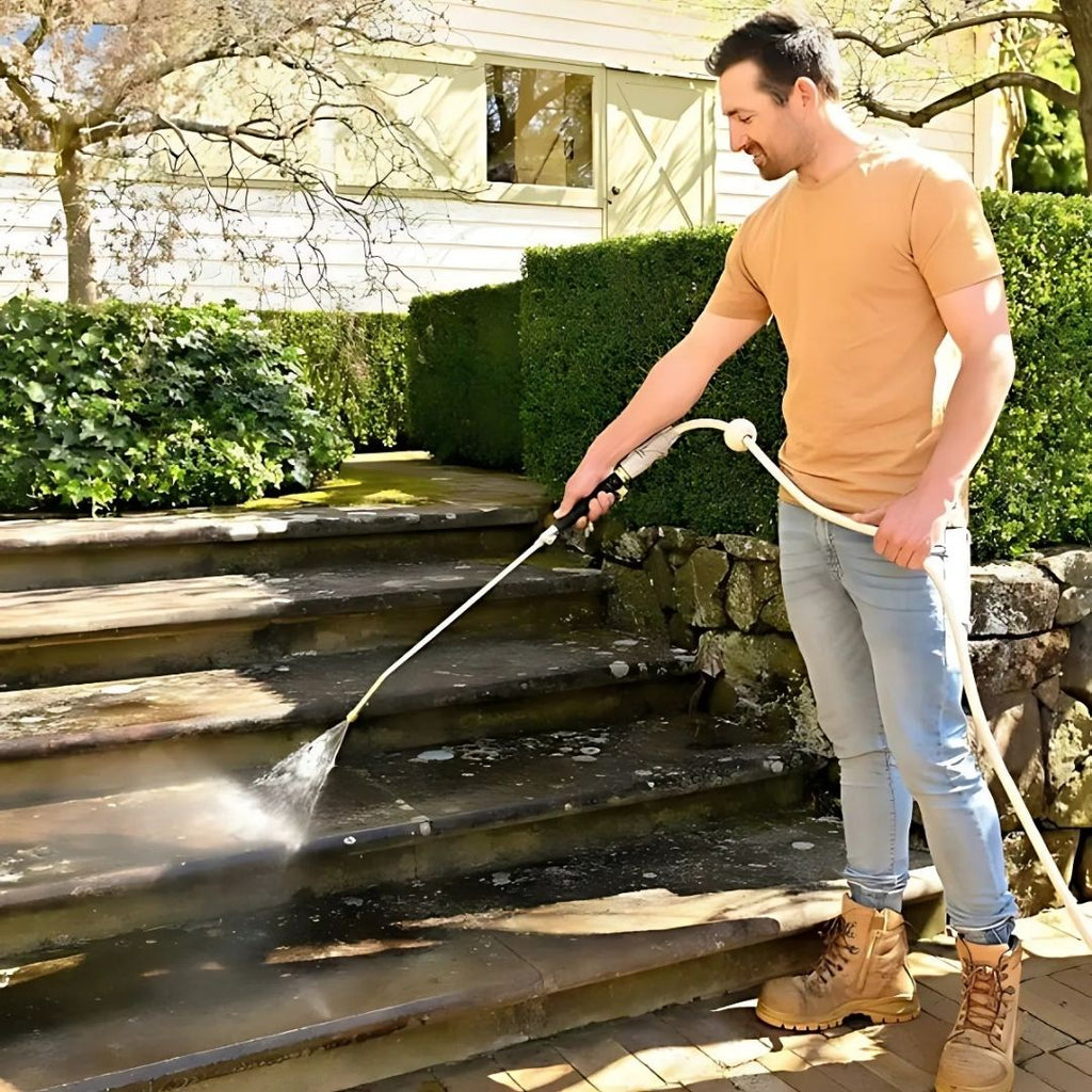 Potente Pulverizador de Alta Presión para Manguera de Jardín para Limpieza Profunda Exterior