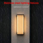 Luz de Pared Exterior Elegante - Aplique LED Regulable de Acero Inoxidable