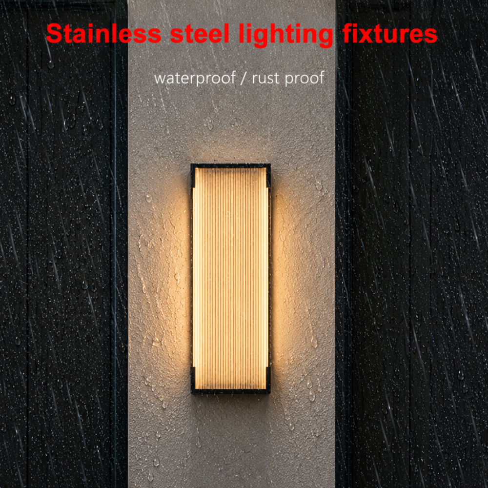 Luz de Pared Exterior Elegante - Aplique LED Regulable de Acero Inoxidable